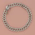 ⚡️clearance⚡️ sterling silver 8mm double curb charm chain bracelet size 7.25in