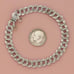 ⚡️clearance⚡️ sterling silver 8mm double curb charm chain bracelet size 7.25in