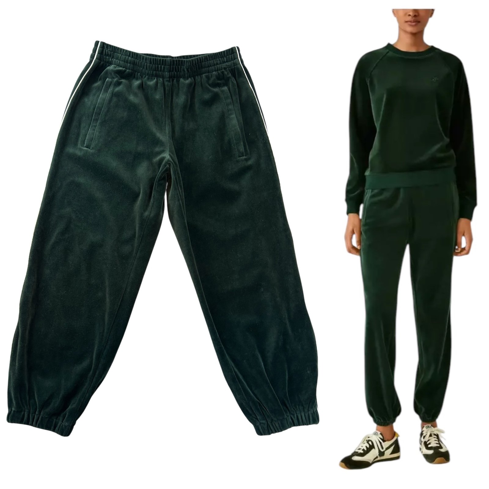 【TORY SPORT】VELOUR TRACK JOGGER Tory Burch Sport VELOUR TRACK JOGGER SMALL Pull On Cozy