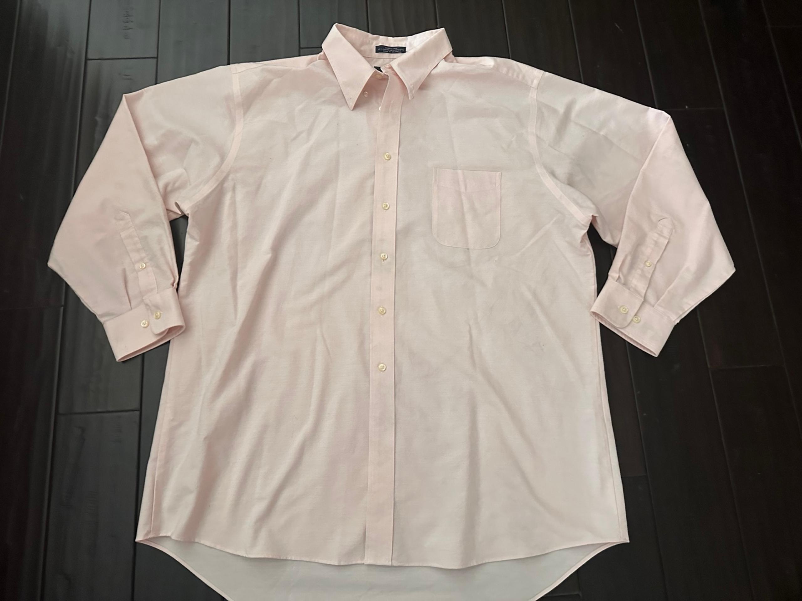 Barrington Mens Long Sleeve Dress Shirt. Pink  18 / 34-35