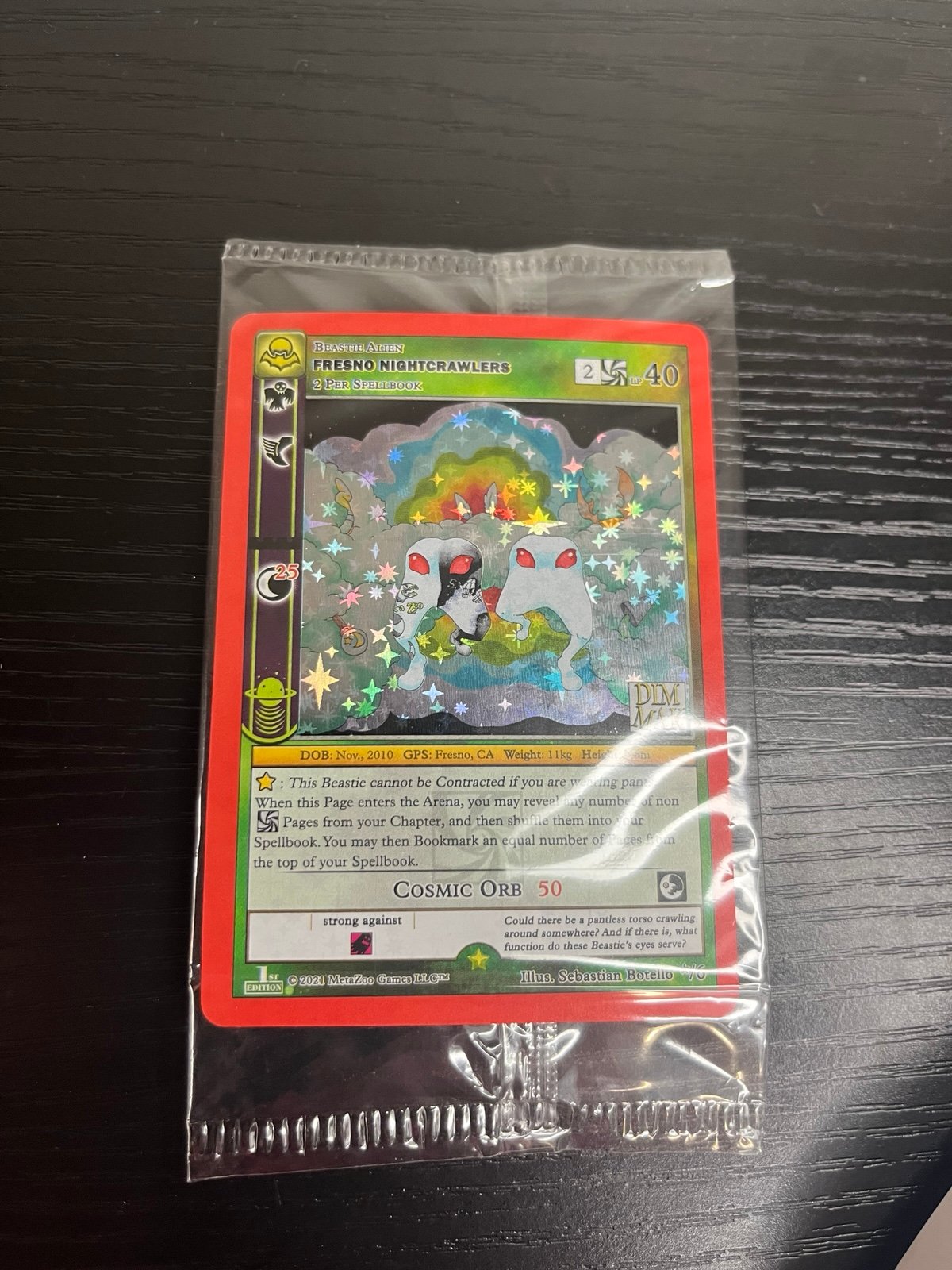 MetaZoo x Dim Mak Fresno Nightcrawlers Holo Rare Promo Card */6 SEALED PACKFRESH