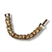 Vtg Chunky Goldtone Double Chain Link Bracelet Textured Hearts Pearls 7.25” EUC