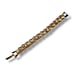 Vtg Chunky Goldtone Double Chain Link Bracelet Textured Hearts Pearls 7.25” EUC