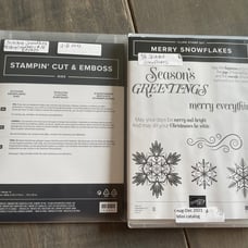 Stampin Up - Merry Snowflakes Stamp Set and Stitched Snowflakes dies BRAND NEW