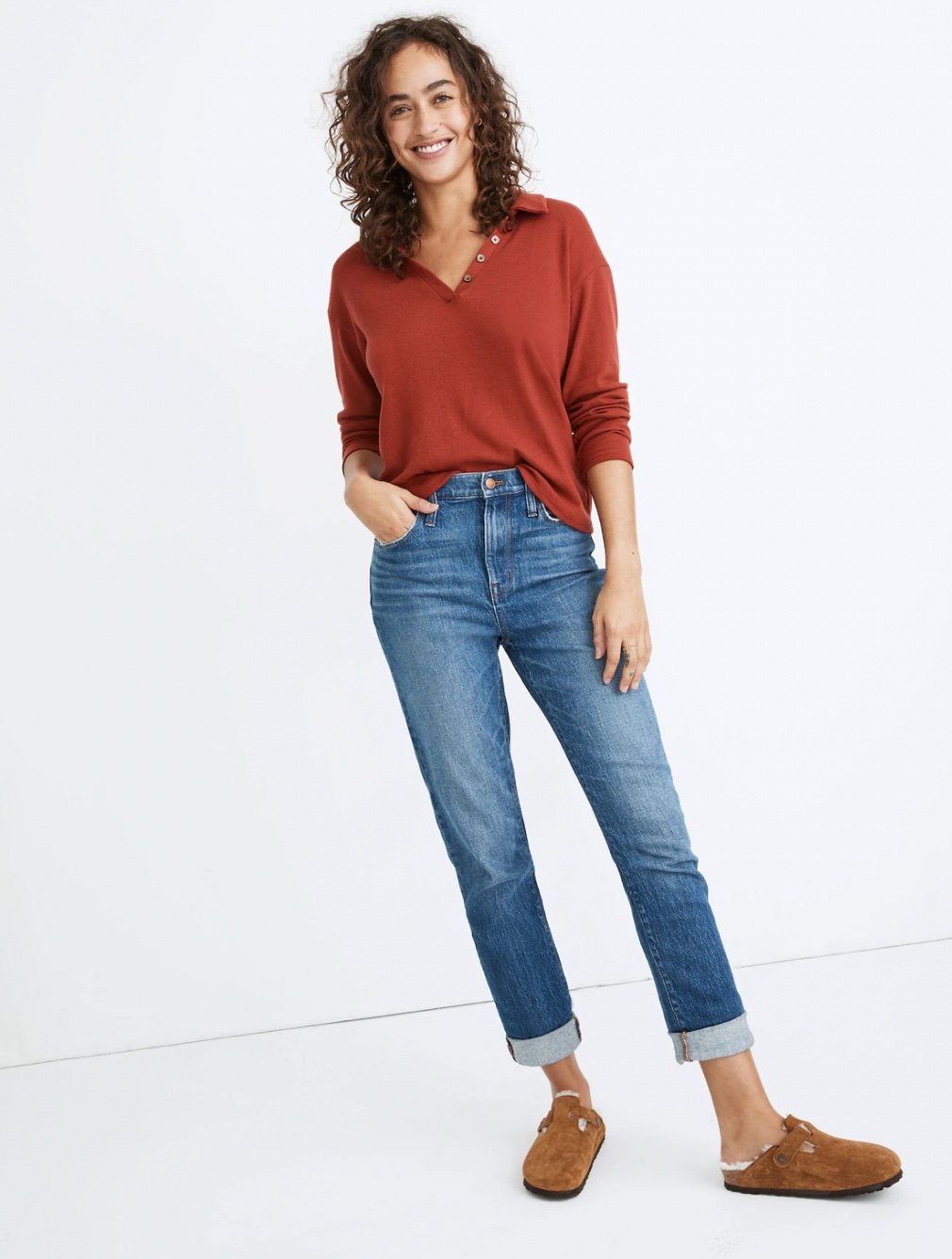Madewell The High-Rise Slim Boyjean in Moorland Wash  Size 28