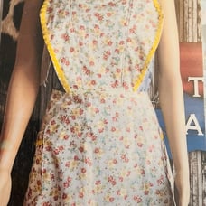 1930s Red/White/Blue Floral Sweetheart Adult Apron