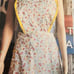 1930s Red/White/Blue Floral Sweetheart Adult Apron