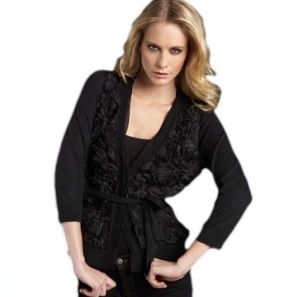 Nwot Kate Spade rosette cardigan sweater sz large