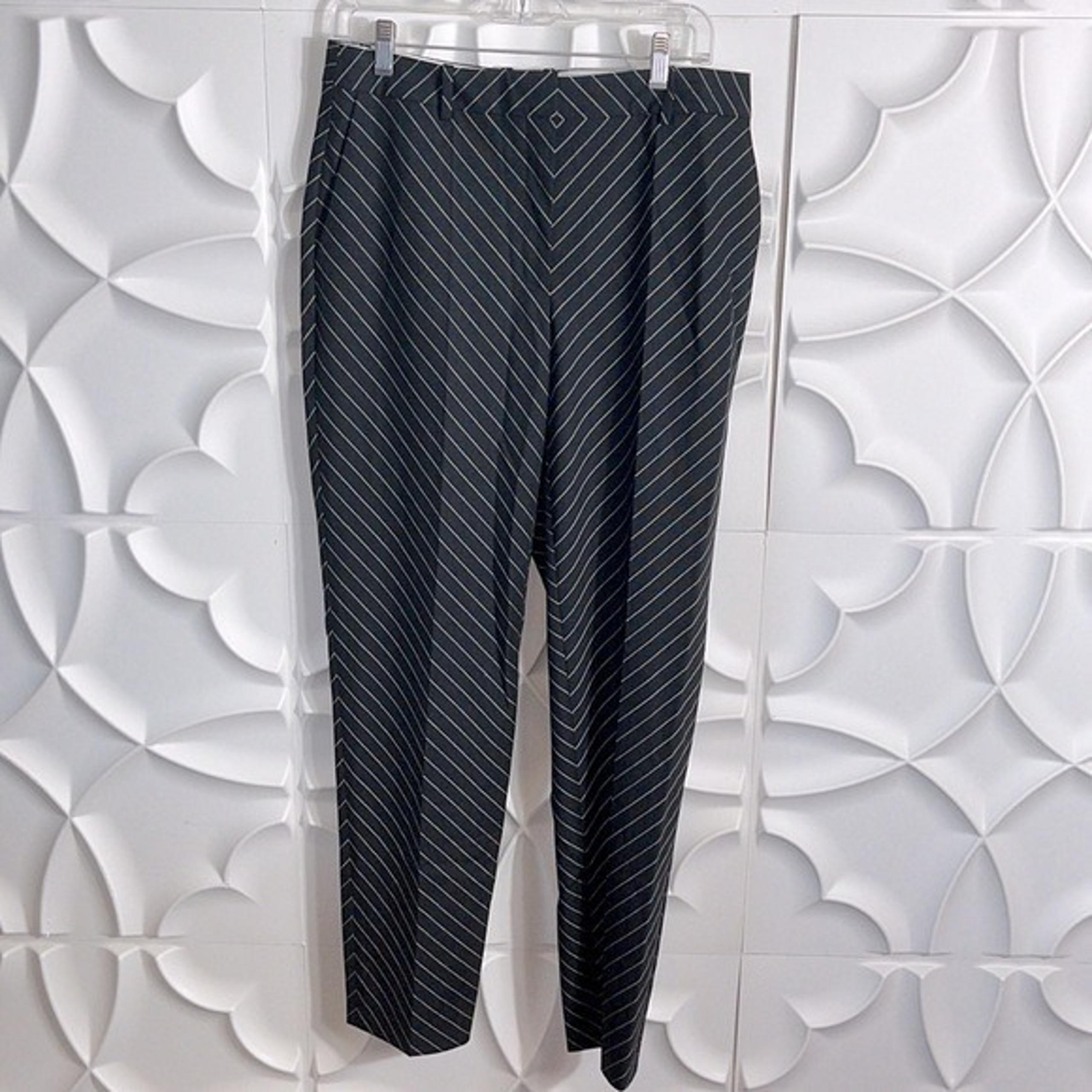NEW HUGO BOSS Tamata Stripe Stretch Wool Ankle Pants sz 8.   (96)