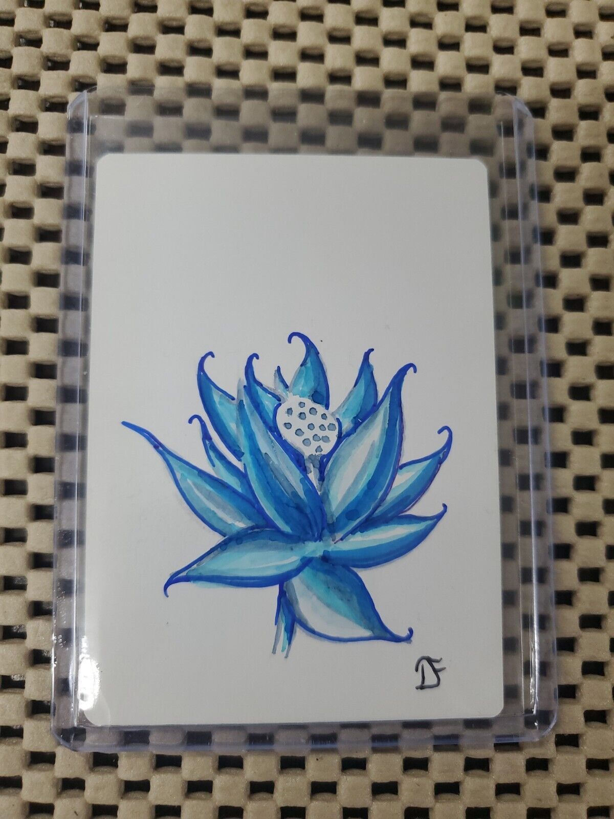 BLACK LOTUS MTG Sketch (Blue/White) Dan Frazier Art Artist Proof SIGNED SWAMP