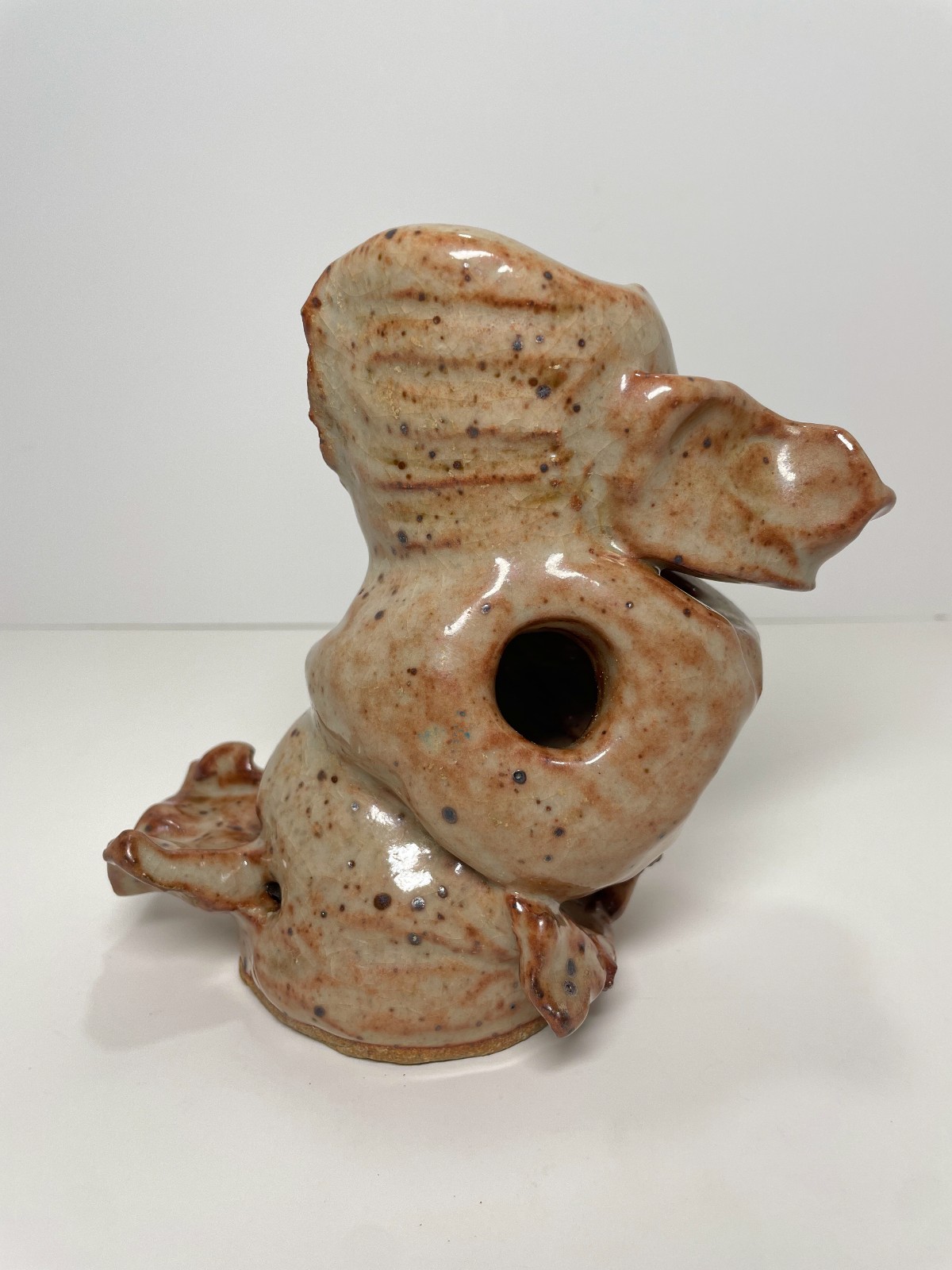 Unique Signed KIPP Pottery Sculpture Glossy Finish