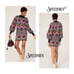 Farm Rio Rauti Wool Blend Sweater Dress Size Small Puff Sleeve Multicolor Medium