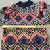 Farm Rio Rauti Wool Blend Sweater Dress Size Small Puff Sleeve Multicolor Medium
