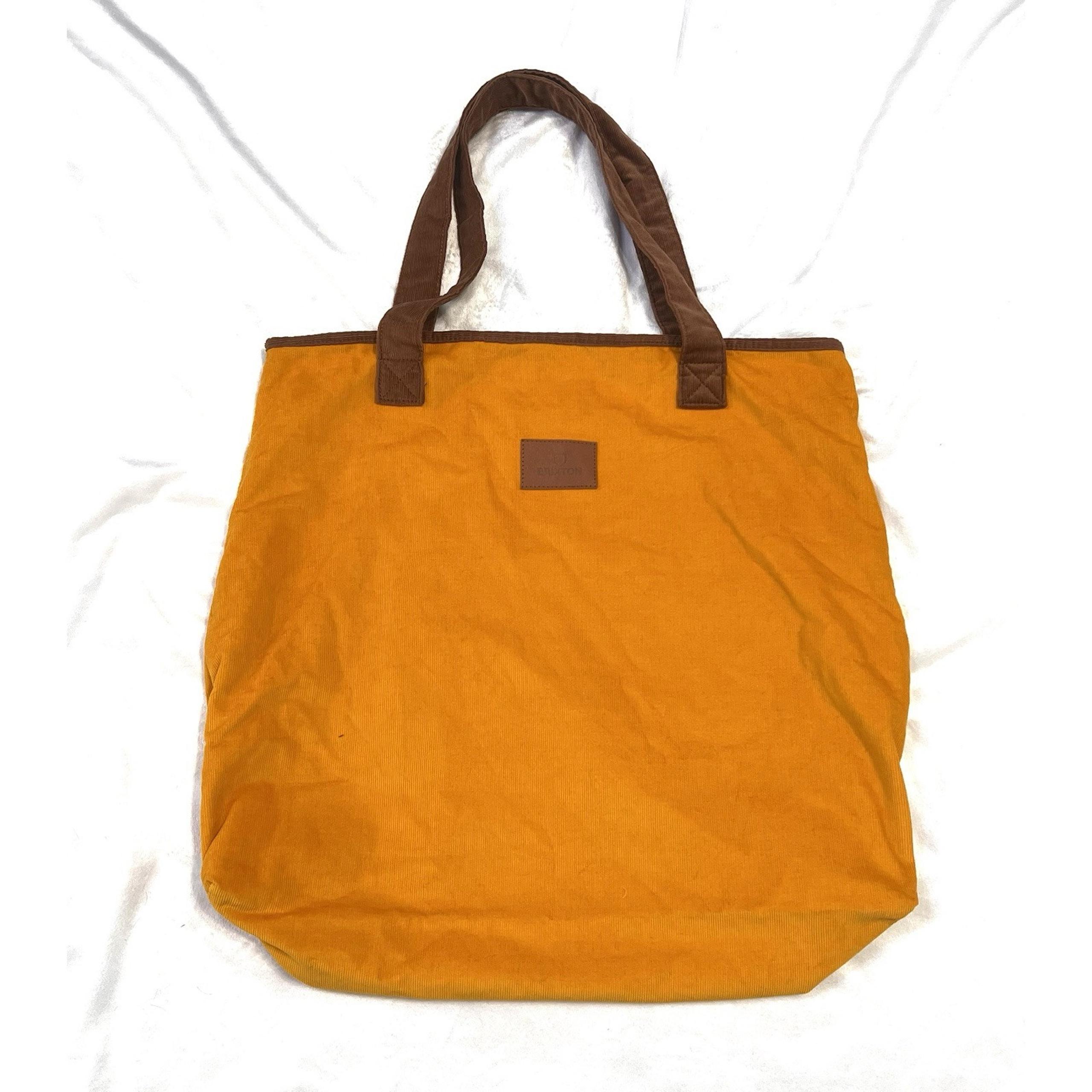 Brixton done Proper Reversible Tote Corduroy Yellow Gold NWOT Bag