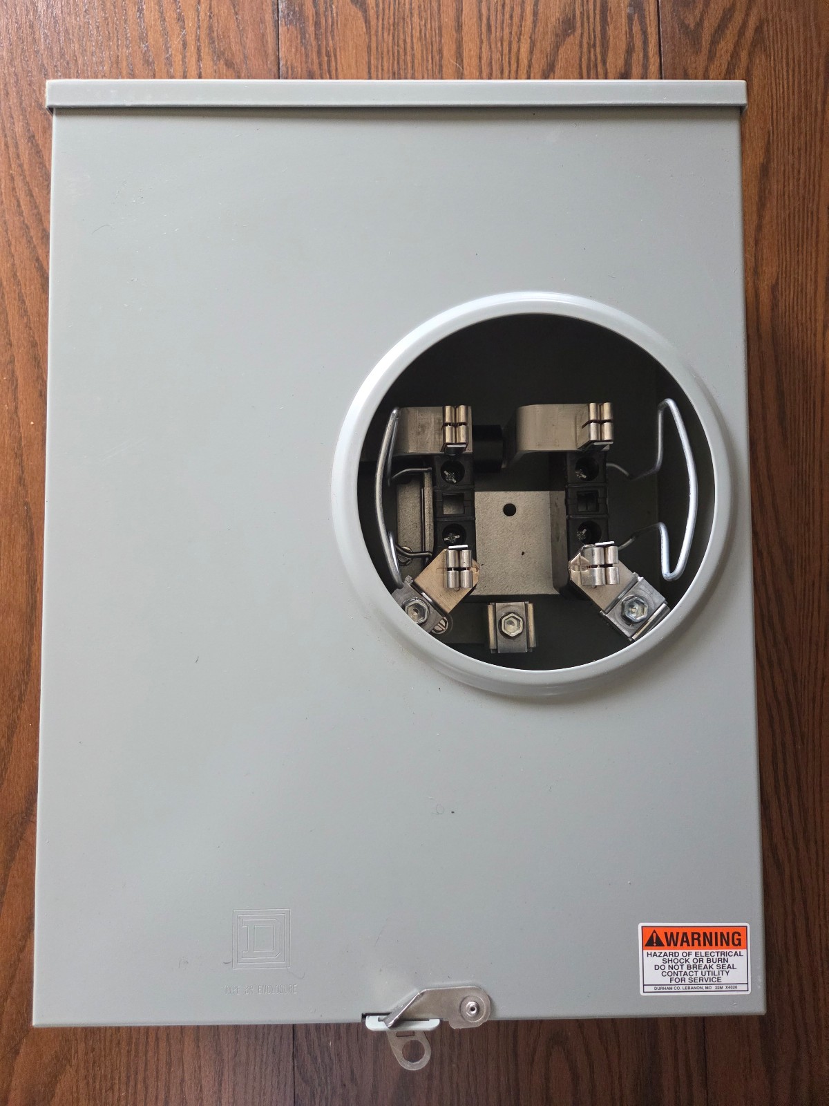 Square D 200A Offset Meter Socket UTRS233C Ringless, 1-Phase, 3 Wire, OH/UG Feed