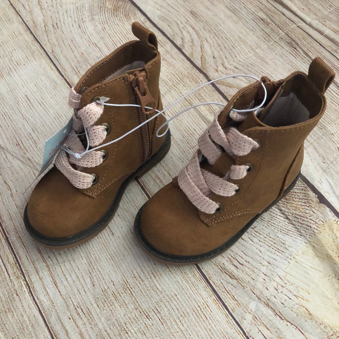 Cat & Jack Size 5 Cognac Boots - NEW