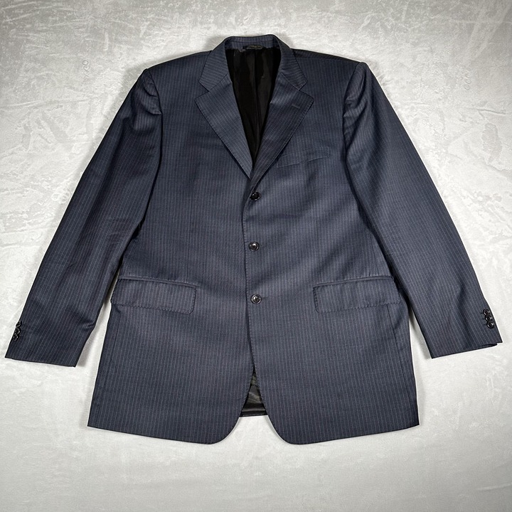 Ermenegildo Zegna Traveller Men Blazer Striped Wool Gray Sz 44 / 6 Made in Italy