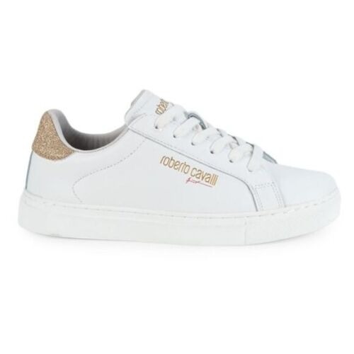ROBERTO CAVALLI Sport Glitter-Heel, Low-Cut Sneakers NEW