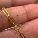 18K Real gold with M pendant