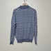 Peter Millar Crown Sweater Mens L Blue Merino Linen Mock Neck 1/4 Zip Pullover