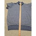 Peter Millar Crown Sweater Mens L Blue Merino Linen Mock Neck 1/4 Zip Pullover