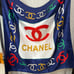 Gorgeous Chanel Multi color scarf measurements in photos