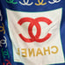 Gorgeous Chanel Multi color scarf measurements in photos