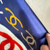 Gorgeous Chanel Multi color scarf measurements in photos