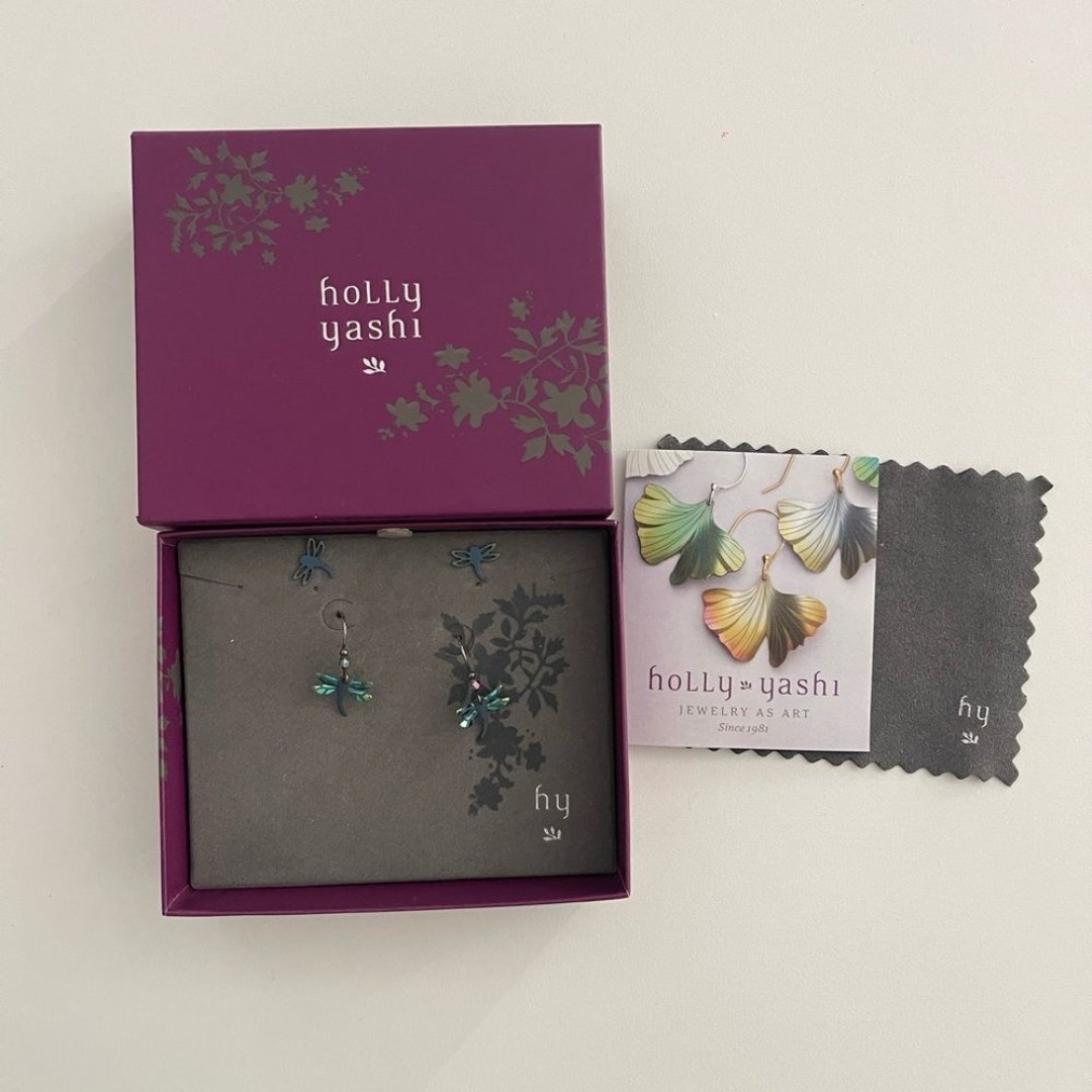 NWB Holly Jashi Dragonfly Earring Set
