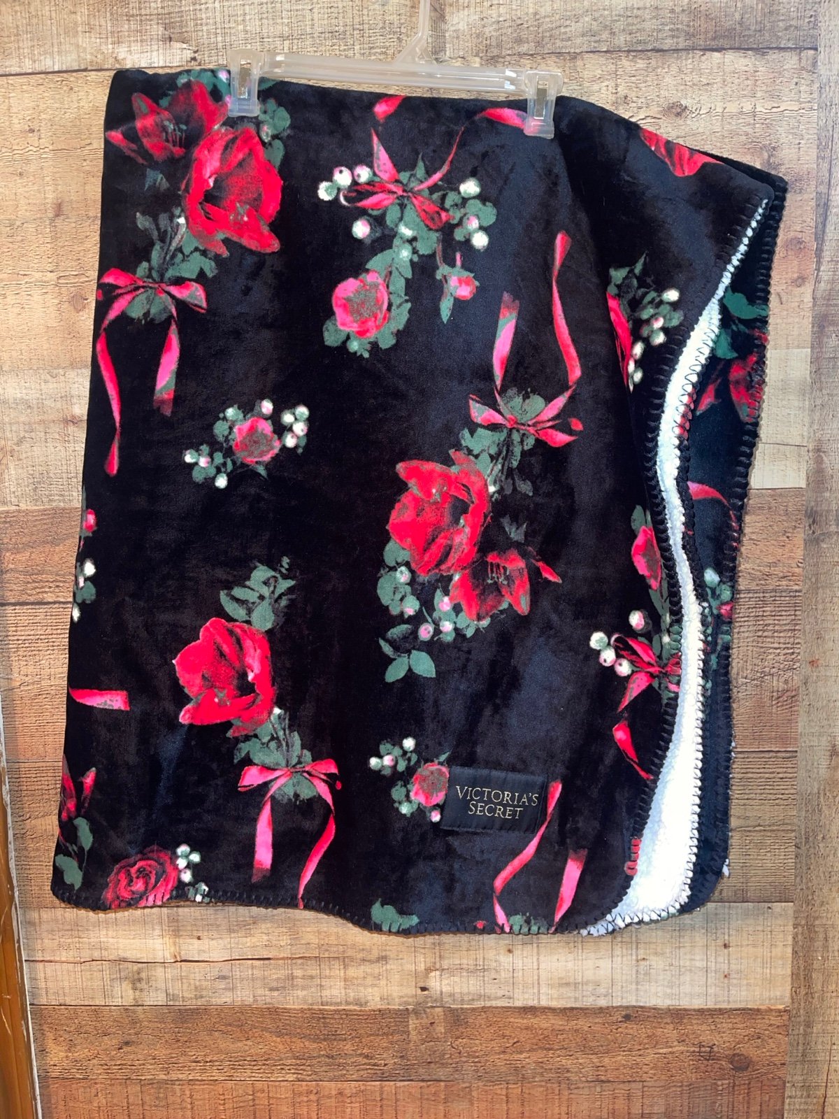 Victoria's Secret Floral Sherpa Blanket