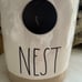 Rae Dunn Nest Birdhouse with Burlap Bow (2019)