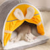 New Yellow Household Cat Nest Portable Pet Cat Tent Warm Cat Bed Semi-enclosed