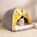 New Yellow Household Cat Nest Portable Pet Cat Tent Warm Cat Bed Semi-enclosed