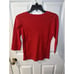 Juicy Couture V-neck T shirt Jr Sz L made in Glamorous USA Red 1/2 Sleeve Y2K