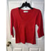 Juicy Couture V-neck T shirt Jr Sz L made in Glamorous USA Red 1/2 Sleeve Y2K