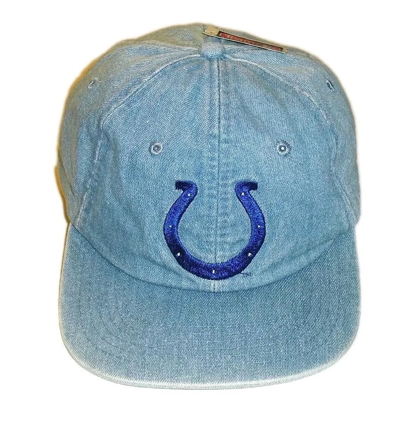 Indianapolis Colts Denim Style New Era Vintage 90s Strapback hat New