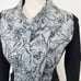 Anthropologie Knitted & Knotted Moto Sweater Women's XS Gray Black Floral Boho