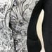 Anthropologie Knitted & Knotted Moto Sweater Women's XS Gray Black Floral Boho