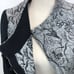 Anthropologie Knitted & Knotted Moto Sweater Women's XS Gray Black Floral Boho
