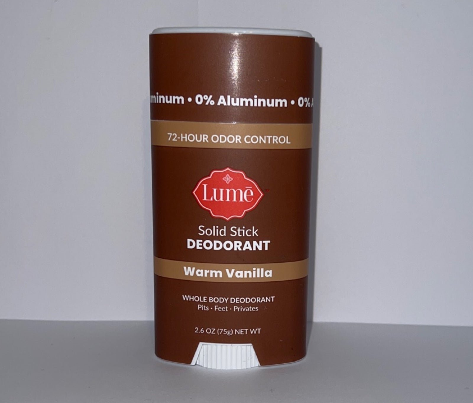 Lume Whole Body Deodorant Warm Vanilla Solid Stick 2.6 oz Full Size