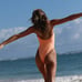 NEW w.tag Free People x Toast Nectarine Solid High Cut One-Piece Swimsuit XL