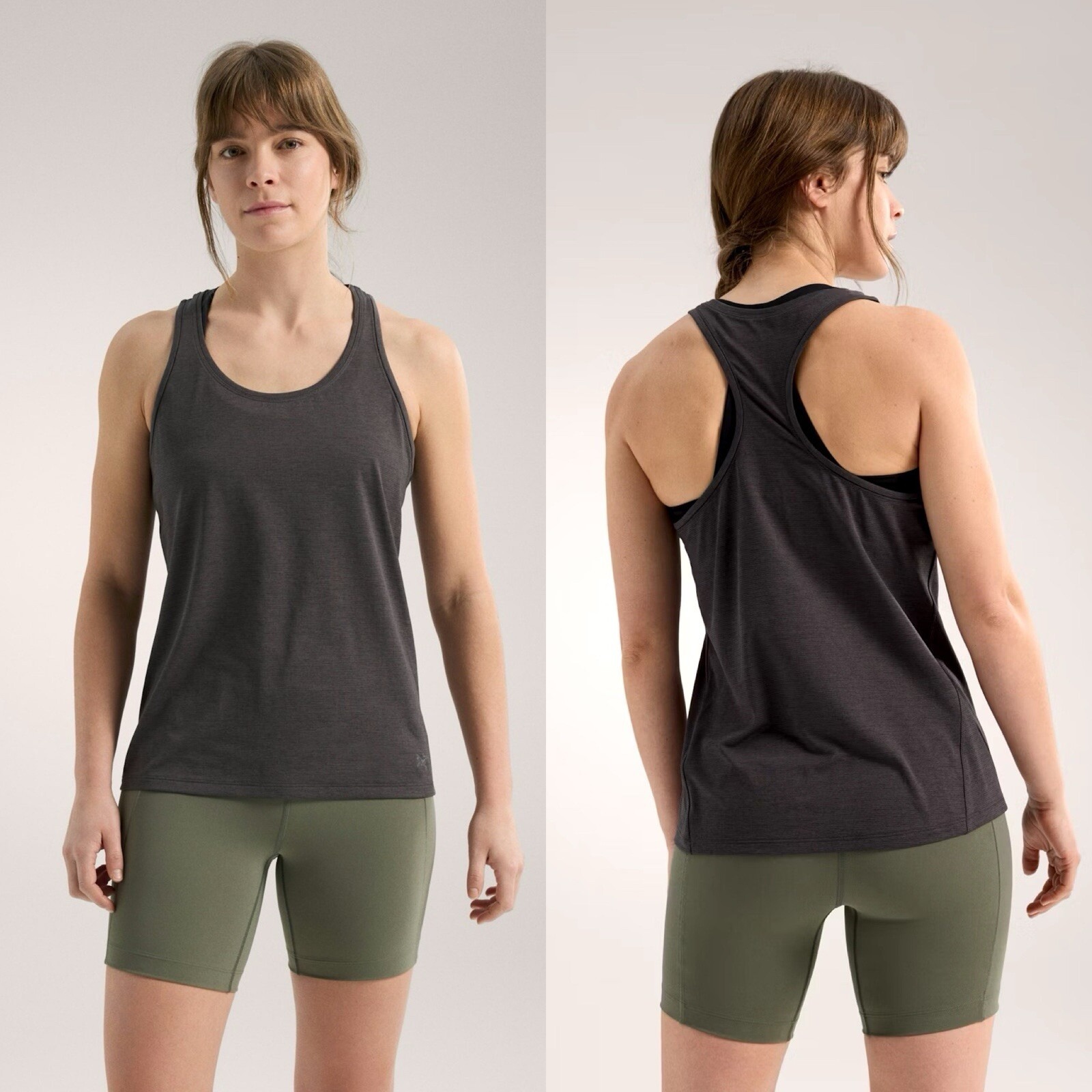Arc'teryx Taema Tank Top Women's Medium Black Heather Racerback Activewear NWT