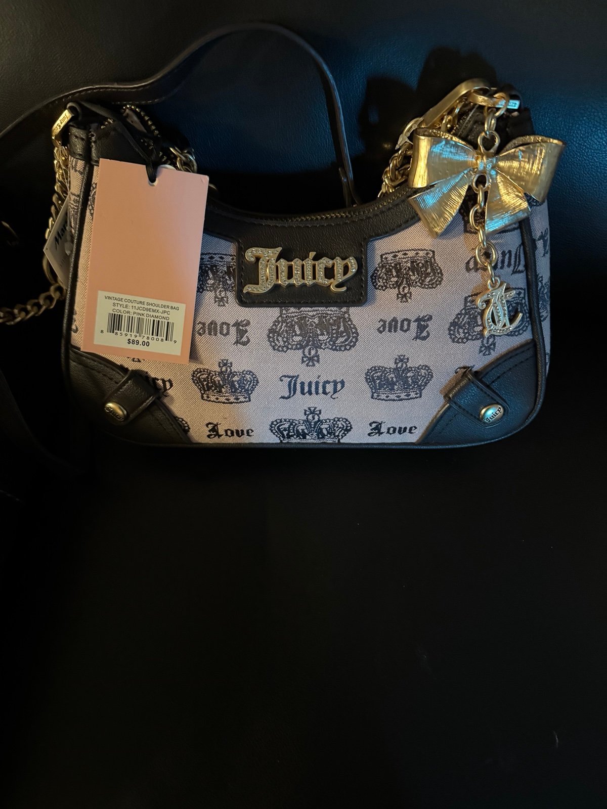 Juicy couture vintage couture shoulder bag pink diamond