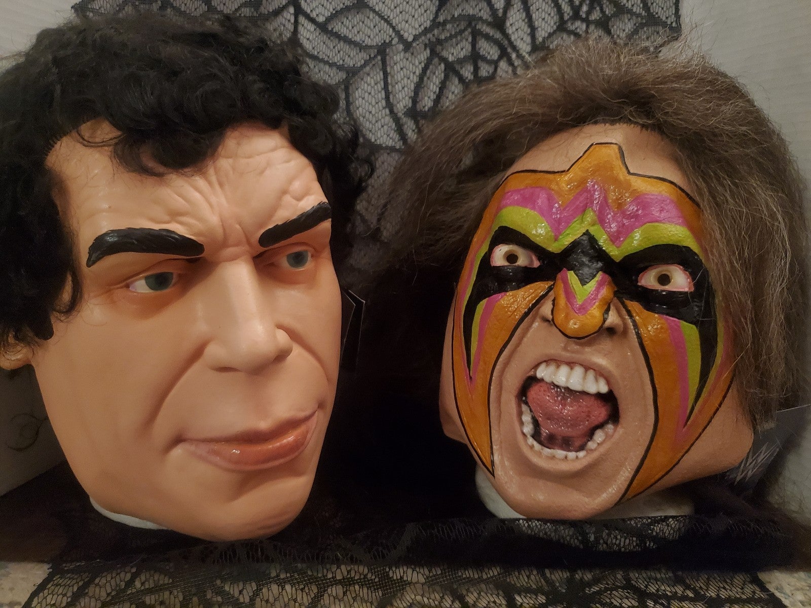 WWE Legends Ultimate Warrior Vs Andre The Giant Mask Set Trick Or Treat Studios