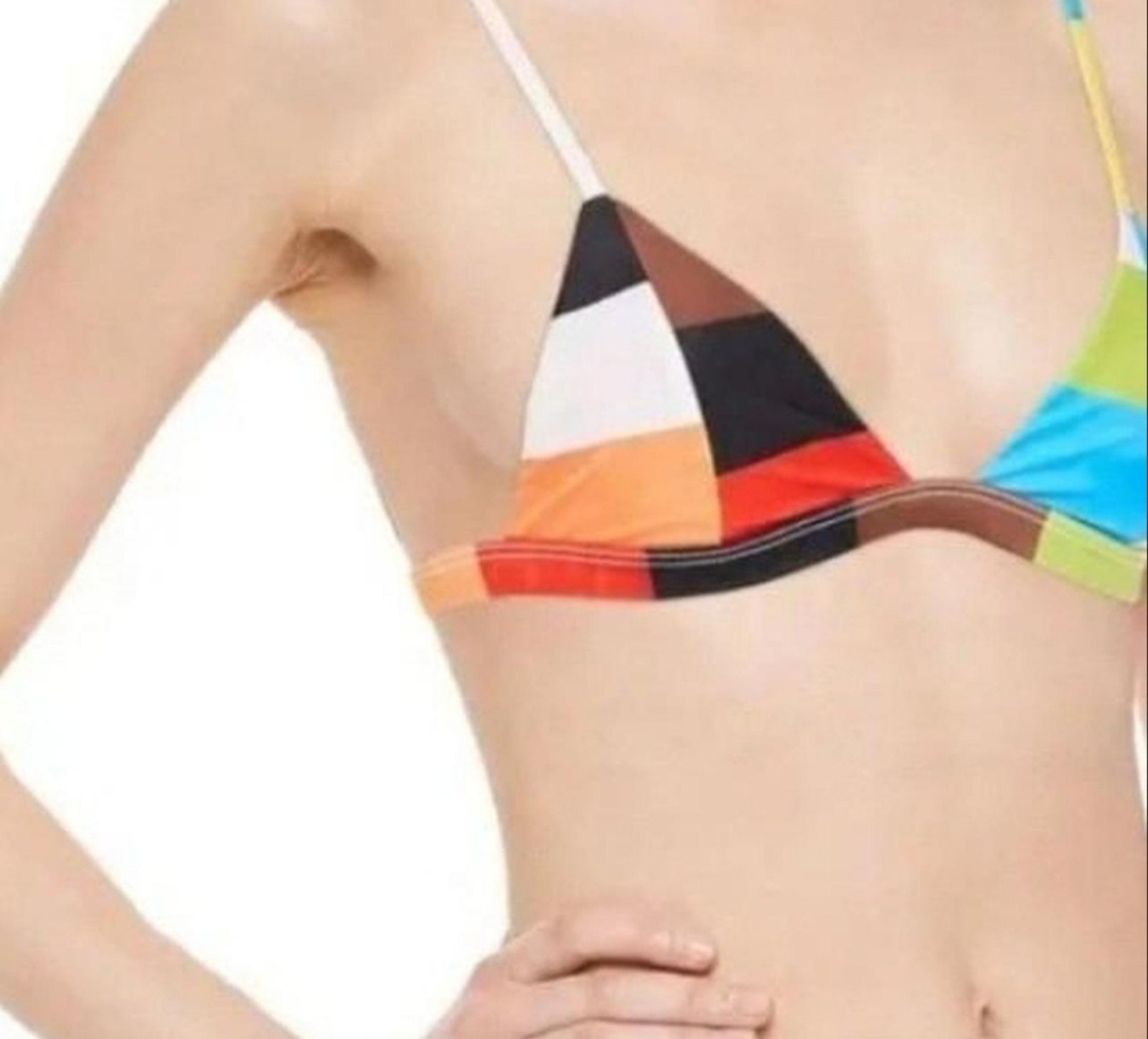 Mara Hoffman Astrid Multi Color Bikini Top XL NWT