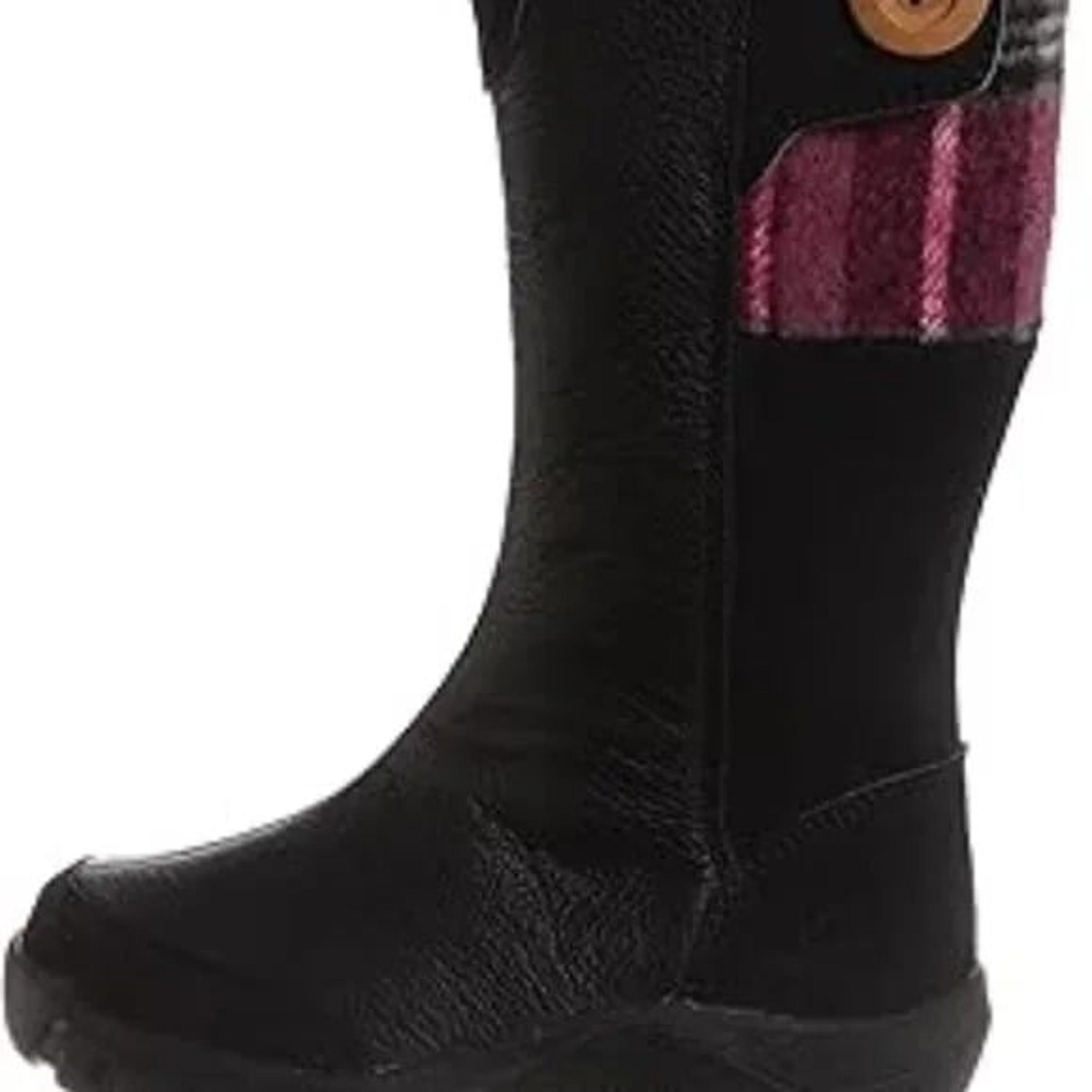 Keen Girl's Black Purple Darby Leather Mid-Calf Classic Snow Boot Size 11