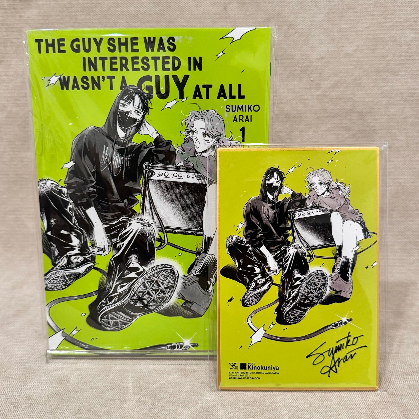 The Guy She Was Interested in Wasn't a Guy At All Vol 1 Manga + Shikishi Board