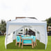3 x 6m Four Windows Practical Waterproof Folding Tent White,D0102HAP22W