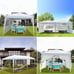 3 x 6m Four Windows Practical Waterproof Folding Tent White,D0102HAP22W