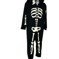 Disney Store Mickey Mouse Glow-in-the-Dark Skeleton Costume for Kids Sz 4 NEW